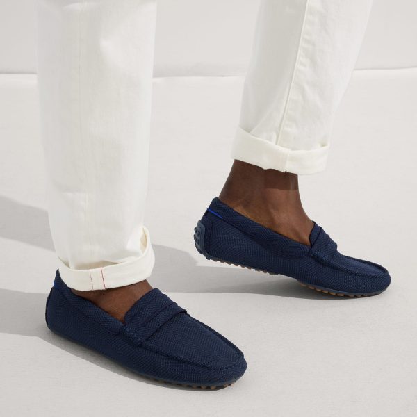 The Driving Loafer - Navy Herringbone - Image 2
