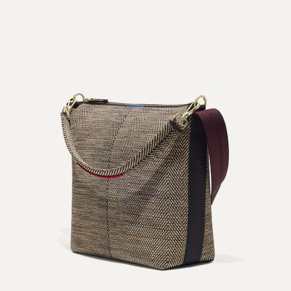 The Mini Zip Bucket - Cacao Herringbone - Image 5