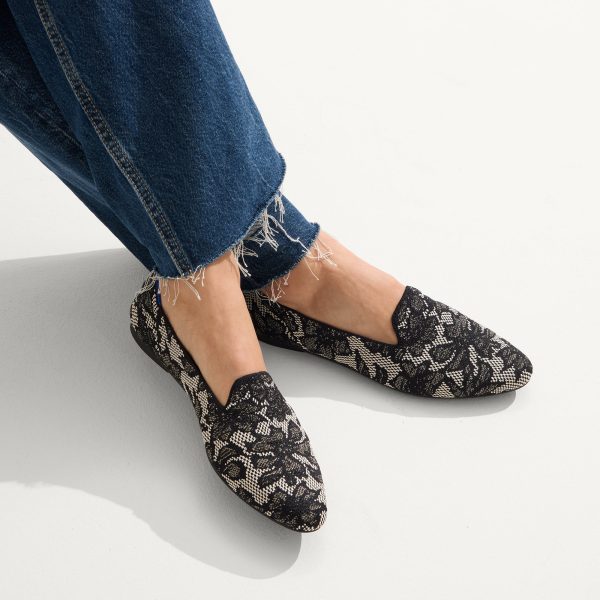 The Almond Loafer - Black Chantilly - Image 3