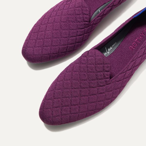 The Almond Loafer - Quilted Plum - Image 2