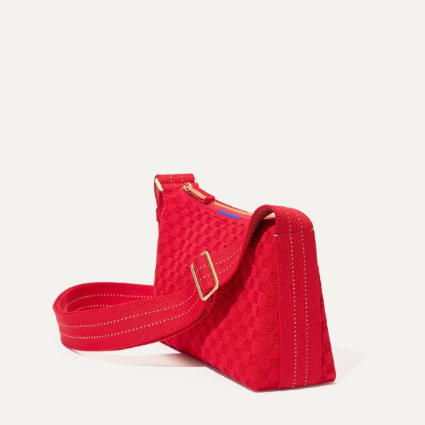 The Casual Crossbody - Red Crisp Basketweave - Image 5