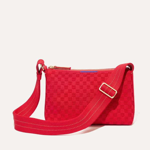 The Casual Crossbody - Red Crisp Basketweave - Image 2