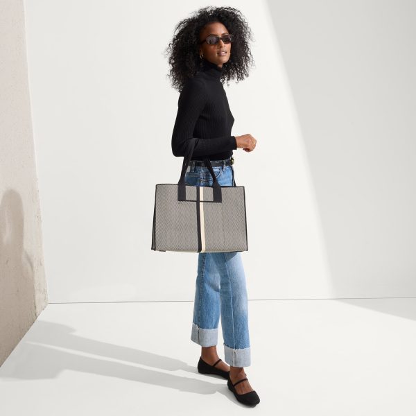 The Classic Tote - Mist Herringbone - Image 3