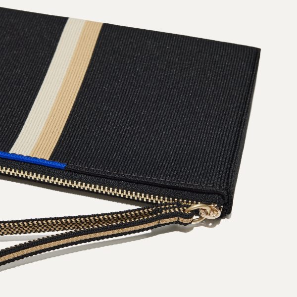 The Wallet Wristlet - Black Portobello Stripe - Image 4