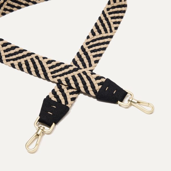 The Crossbody Strap - Black and Ivory Woven - Image 4