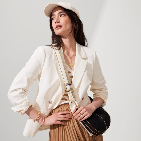 The Crossbody Strap - Gold and White - Image 3