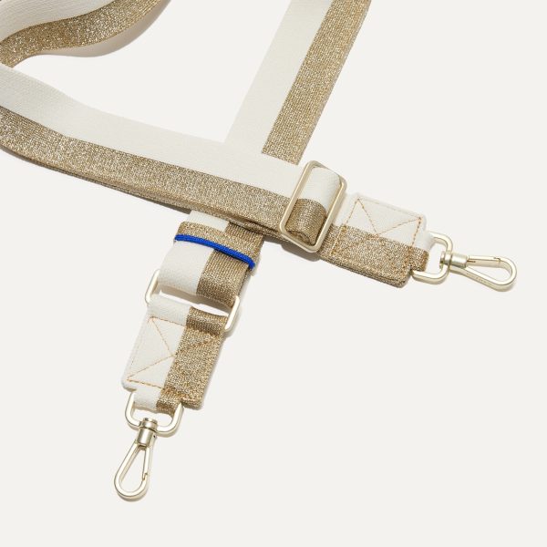 The Crossbody Strap - Gold and White - Image 4