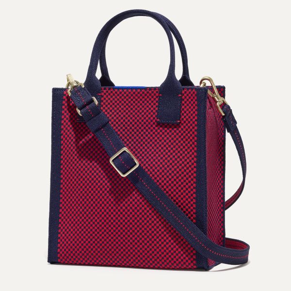 The Petite Classic Tote - Cherry Micro Check - Image 2