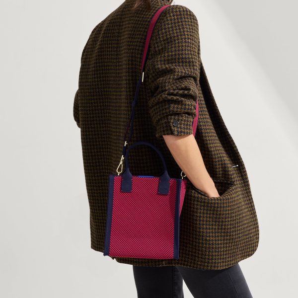 The Petite Classic Tote - Cherry Micro Check - Image 3
