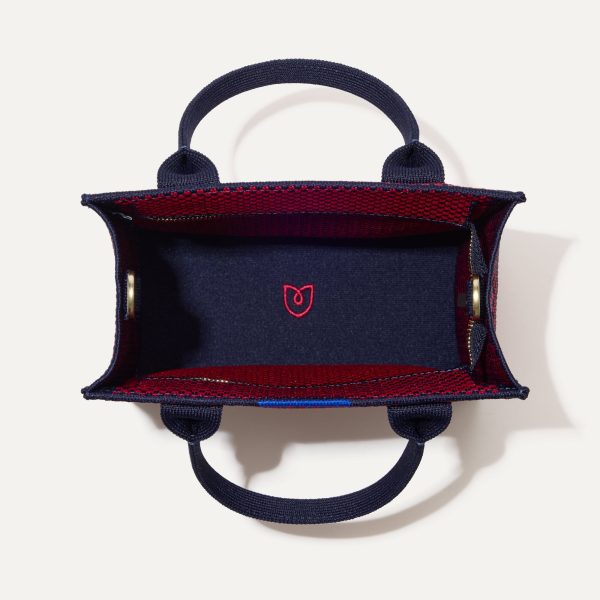 The Petite Classic Tote - Cherry Micro Check - Image 6