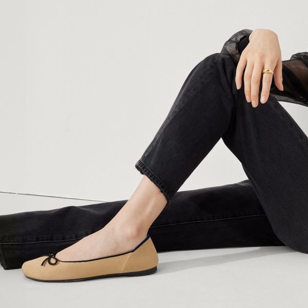 The Ballet Flat - Beige and Black - Image 2