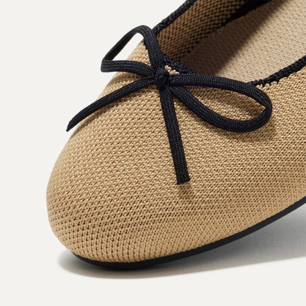 The Ballet Flat - Beige and Black - Image 4
