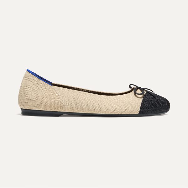 The Ballet Flat - Cream Captoe - Image 4