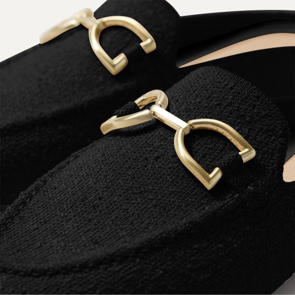 The Double Bit Loafer Mule - Black Bouclé - Image 2
