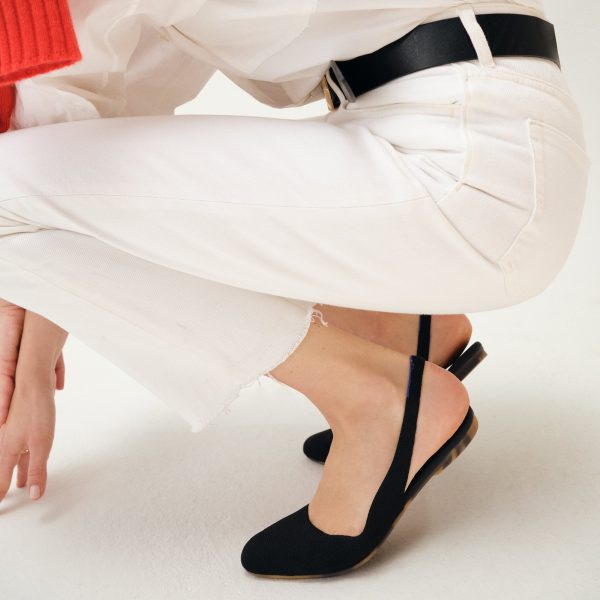 The Almond Slingback - Black - Image 2