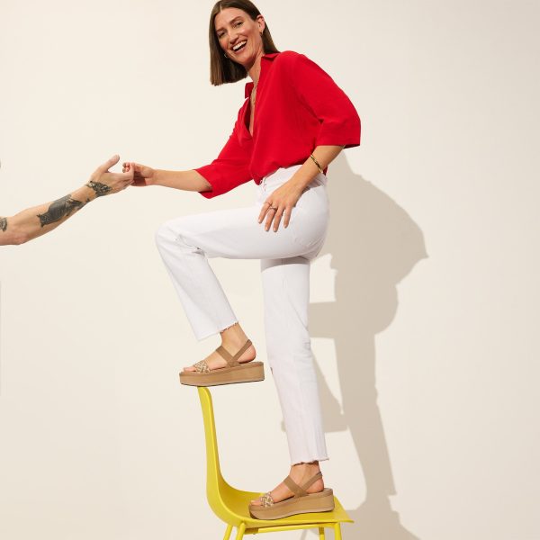The Lightweight Wedge Sandal - Beach Sand Woven - Image 3