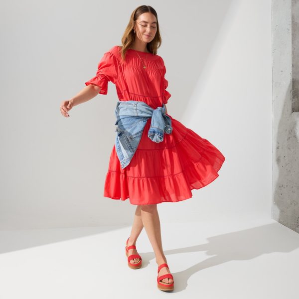 The Lightweight Wedge Sandal - Red Hot Woven - Image 3