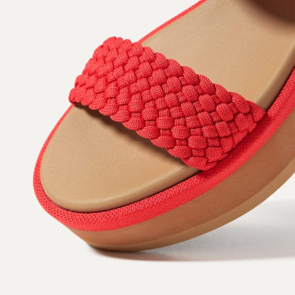 The Lightweight Wedge Sandal - Red Hot Woven - Image 7