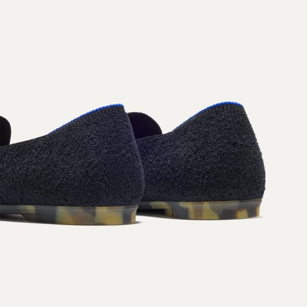 The Almond Tassel Loafer - Black Bouclé - Image 5
