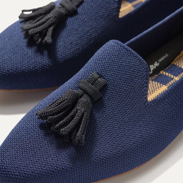 The Almond Tassel Loafer - Deep Navy - Image 2