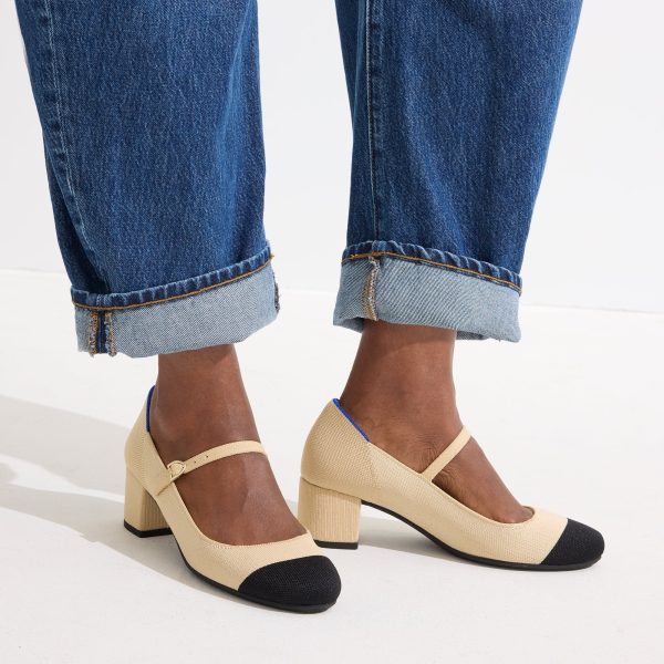 The Mary Jane Heel - Cream Captoe - Image 2