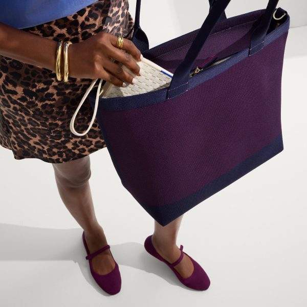 The Lightweight Zip Tote - Dark Aubergine - Image 3