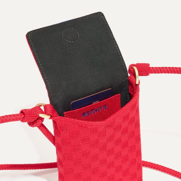 The Phone Crossbody - Red Crisp Basketweave - Image 6