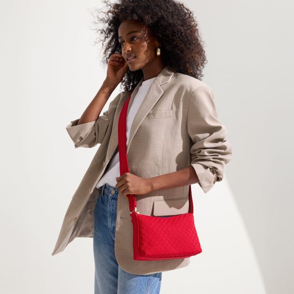 The Casual Crossbody - Red Crisp Basketweave - Image 4