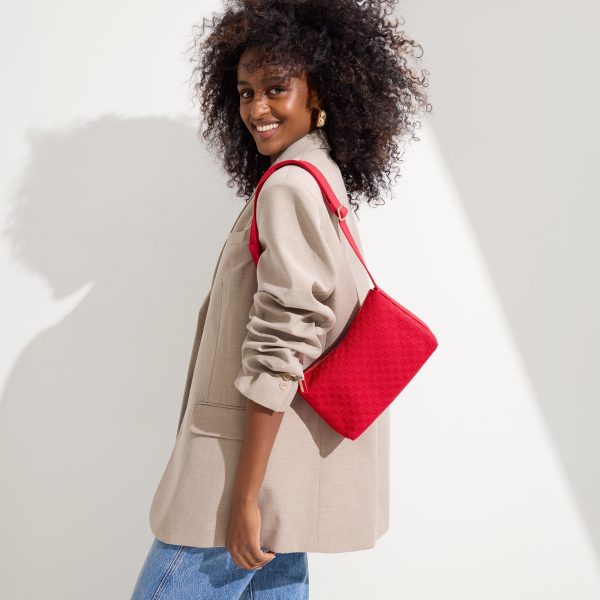 The Casual Crossbody - Red Crisp Basketweave - Image 3