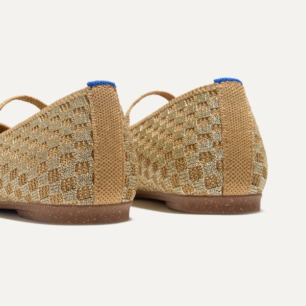 The Max Square Mary Jane - Golden Sun Basketweave - Image 4