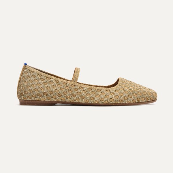 The Max Square Mary Jane - Golden Sun Basketweave - Image 6