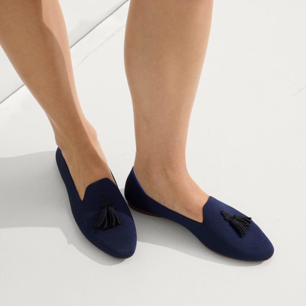 The Almond Tassel Loafer - Deep Navy - Image 3