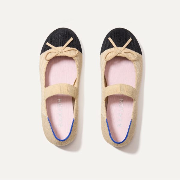 The Kids Bow Mary Jane - Cream Captoe
