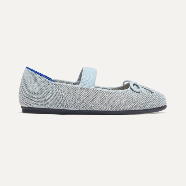 The Kids Bow Mary Jane - Sparkly Blue - Image 7