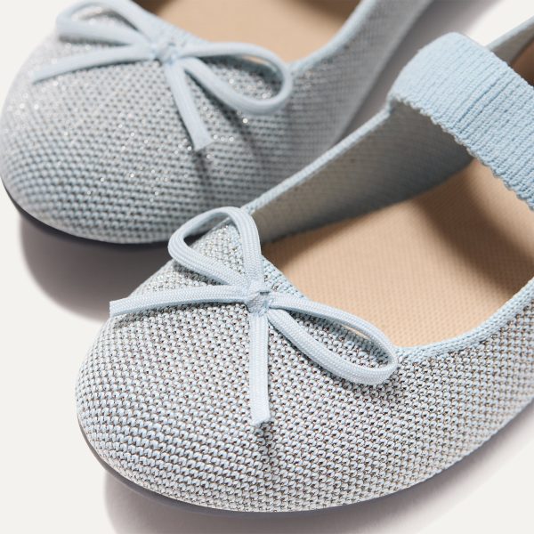 The Kids Bow Mary Jane - Sparkly Blue - Image 2